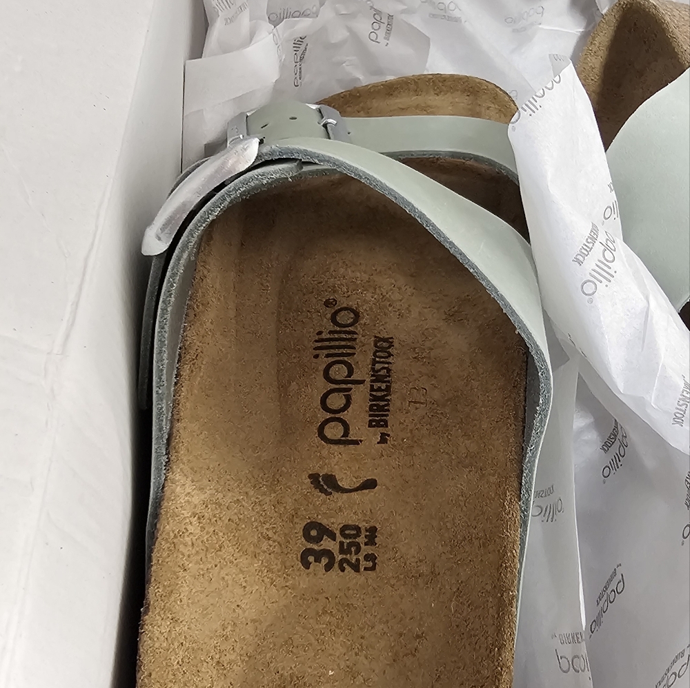 Papillio Birkenstock Womens Arizona Platform Sandals, Pure Sage, Buckle, 39/8 - Picture 4 of 6